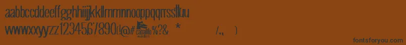 Caballito Font – Black Fonts on Brown Background