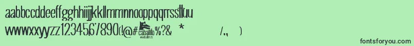 Caballito Font – Black Fonts on Green Background