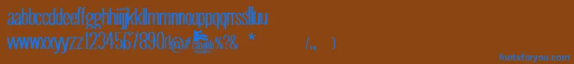 Caballito Font – Blue Fonts on Brown Background