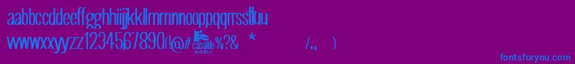 Caballito Font – Blue Fonts on Purple Background