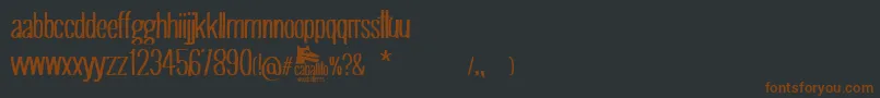 Caballito Font – Brown Fonts on Black Background