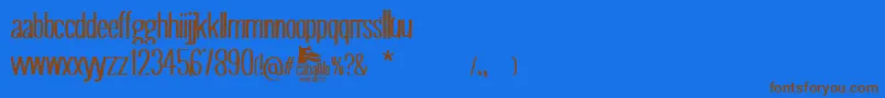 Caballito Font – Brown Fonts on Blue Background