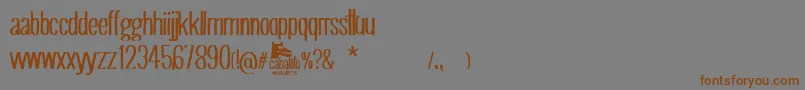 Caballito Font – Brown Fonts on Gray Background