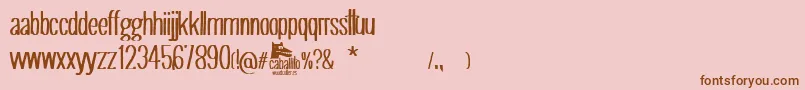 Caballito Font – Brown Fonts on Pink Background