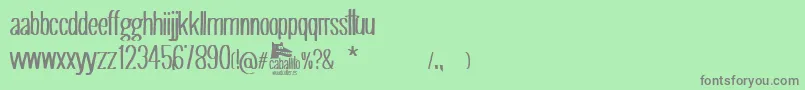 Caballito Font – Gray Fonts on Green Background