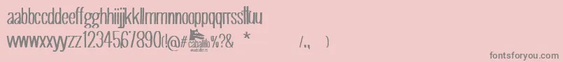 Caballito Font – Gray Fonts on Pink Background