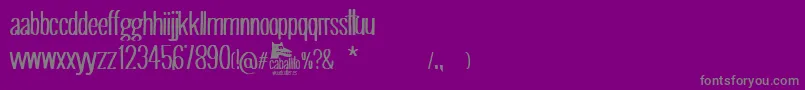 Caballito Font – Gray Fonts on Purple Background