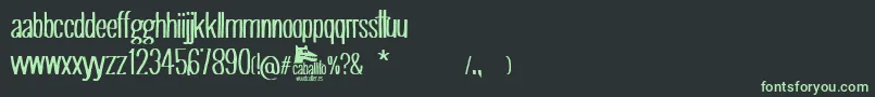 Caballito Font – Green Fonts on Black Background