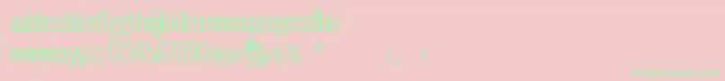 Caballito Font – Green Fonts on Pink Background