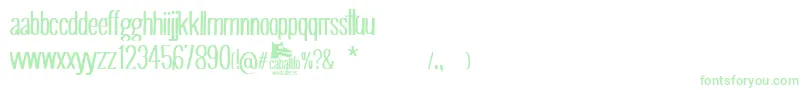 Caballito Font – Green Fonts on White Background