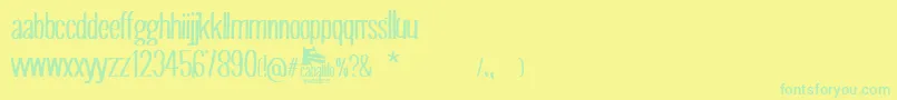 Caballito Font – Green Fonts on Yellow Background