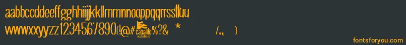フォントCaballito – 黒い背景にオレンジの文字