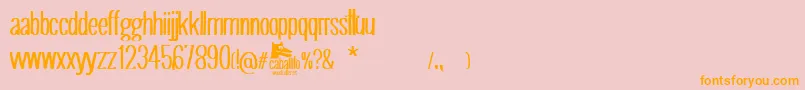 Caballito Font – Orange Fonts on Pink Background