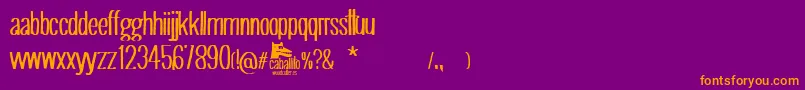 Caballito Font – Orange Fonts on Purple Background