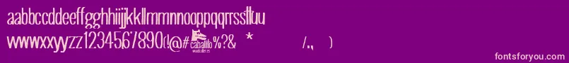 Caballito Font – Pink Fonts on Purple Background