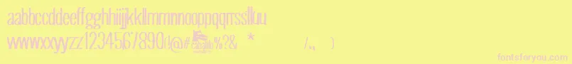Caballito Font – Pink Fonts on Yellow Background