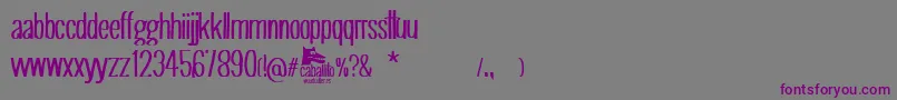 Caballito Font – Purple Fonts on Gray Background