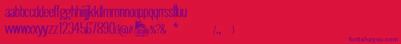 Caballito Font – Purple Fonts on Red Background