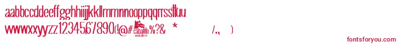 Caballito Font – Red Fonts on White Background