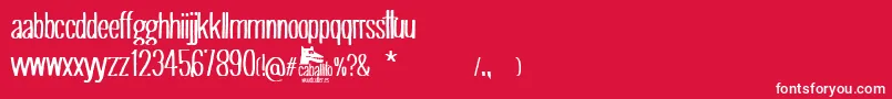フォントCaballito – 赤い背景に白い文字