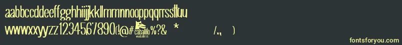 Caballito Font – Yellow Fonts on Black Background