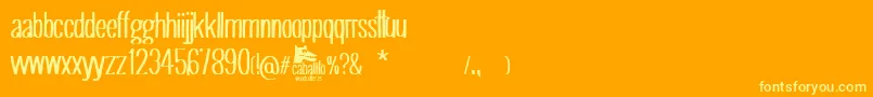 フォントCaballito – オレンジの背景に黄色の文字
