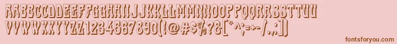 CABAS    Font – Brown Fonts on Pink Background