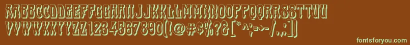 CABAS    Font – Green Fonts on Brown Background