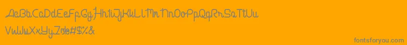 Police cabello script – polices grises sur fond orange