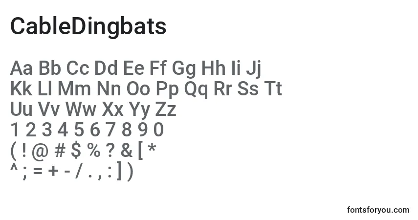 Schriftart CableDingbats (122536) – Alphabet, Zahlen, spezielle Symbole
