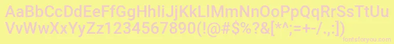 CableDingbats Font – Pink Fonts on Yellow Background