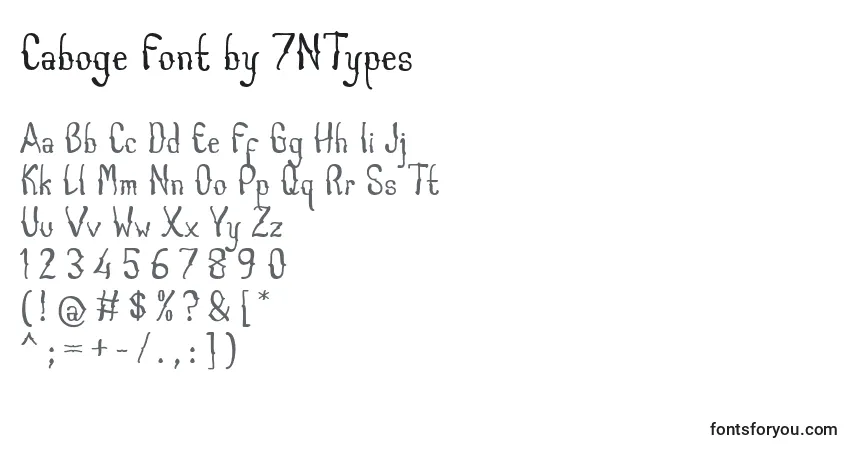 A fonte Caboge Font by 7NTypes – alfabeto, números, caracteres especiais