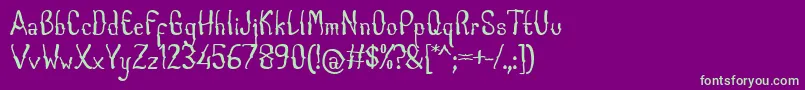 fuente Caboge Font by 7NTypes – Fuentes Verdes Sobre Fondo Morado