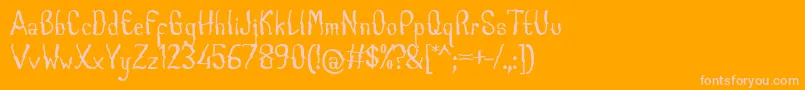 Czcionka Caboge Font by 7NTypes – różowe czcionki na pomarańczowym tle