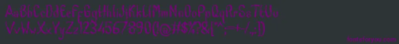 Caboge Font by 7NTypes-fontti – violetit fontit mustalla taustalla