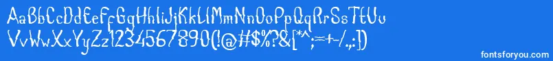 Police Caboge Font by 7NTypes – polices blanches sur fond bleu