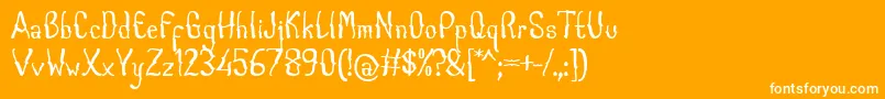 フォントCaboge Font by 7NTypes – オレンジの背景に白い文字