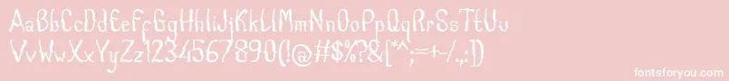 Police Caboge Font by 7NTypes – polices blanches sur fond rose