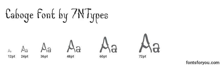 Размеры шрифта Caboge Font by 7NTypes