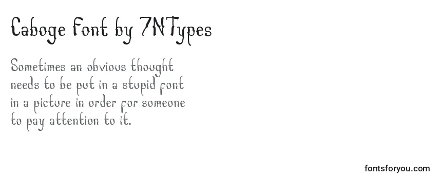 Überblick über die Schriftart Caboge Font by 7NTypes