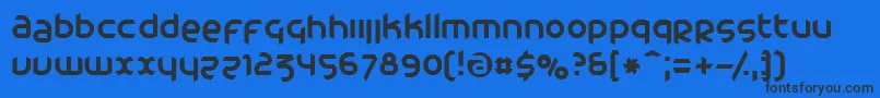 Шрифт CAC      – чёрные шрифты на синем фоне