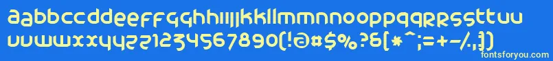 フォントCAC      – 黄色の文字、青い背景