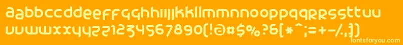 CAC      Font – Yellow Fonts on Orange Background