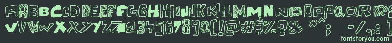 Cache Tampon Font – Green Fonts on Black Background