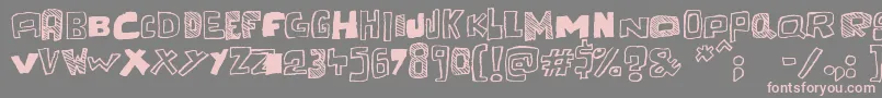 Cache Tampon Font – Pink Fonts on Gray Background