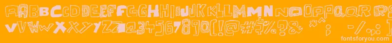 Cache Tampon Font – Pink Fonts on Orange Background