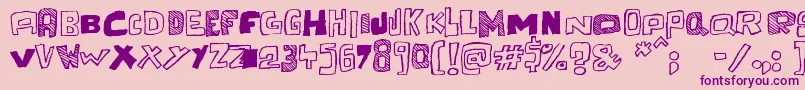 Cache Tampon Font – Purple Fonts on Pink Background