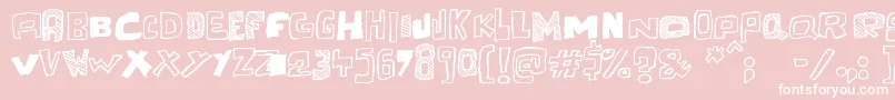 Cache Tampon Font – White Fonts on Pink Background