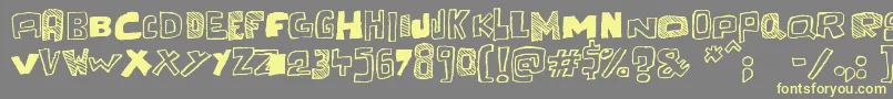 Cache Tampon Font – Yellow Fonts on Gray Background