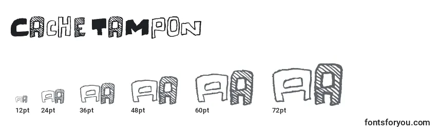 Размеры шрифта Cache Tampon